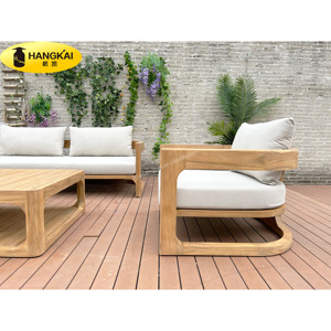 Hangkai teca/madera/muebles de madera hotel/Resort/rústico/Patio trasero/balcón/proyecto de sala de exposición patio/jardín/muebles de exterior conjunto de sofá - Product Image 2