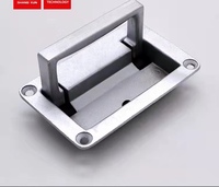 Poignée de boîte à outils de serrure industrielle argentée galvanisée en alliage d'aluminium en alliage de zinc Boîte en carton emballée en fer intégré
