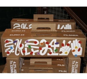 Portador de cerveza para bebidas personalizado, latas, caja de botellas, papel de embalaje, envío de botellas de vino, Cajas de Regalo para botellas de licor de vino - Product Image 1