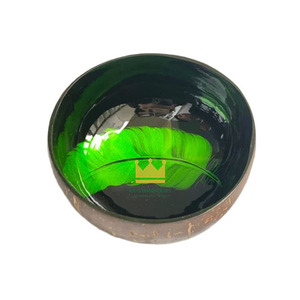 Cuencos de Cáscara de Coco Lacados Vietnamitas Hechos a Mano, Diseño de Hojas, Colores Personalizados, Duraderos, Ecológicos, Venta Caliente en Vietnam, Artesanía Kinghandicraft - Product Image 5