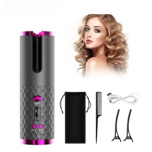 Fer à boucler automatique portable sans fil rechargeable par USB, boucleur rotatif automatique en céramique, appareil de coiffure - Product Image 2