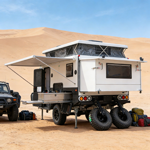 Caravana Pequeña Todoterreno de Lujo con Diseño Nuevo 2026, Remolque Moderno para Campamento con Suspensión Independiente y Tienda de Techo - Product Image 1