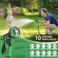 Tuyau d'arrosage de jardin tressé en PVC avec raccord en laiton, tuyau flexible pour l'irrigation du jardin, l'arrosage de la cour, le lavage de voiture