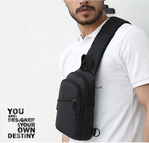 Logo personalizzato di alta qualità nero resistente all'acqua Oxford zaino Crossbody petto <span class=keywords><strong>borsa</strong></span> a <span class=keywords><strong>tracolla</strong></span> borse da viaggio all'aperto per gli uomini - Product Image 6