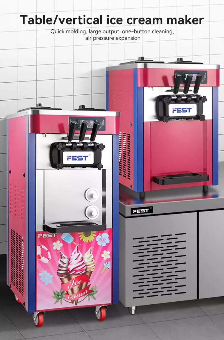 22L/H üç tatlar ticari dondurma makinesi commercual dondurma yapma makinesi ev dondurma yapma makinesi