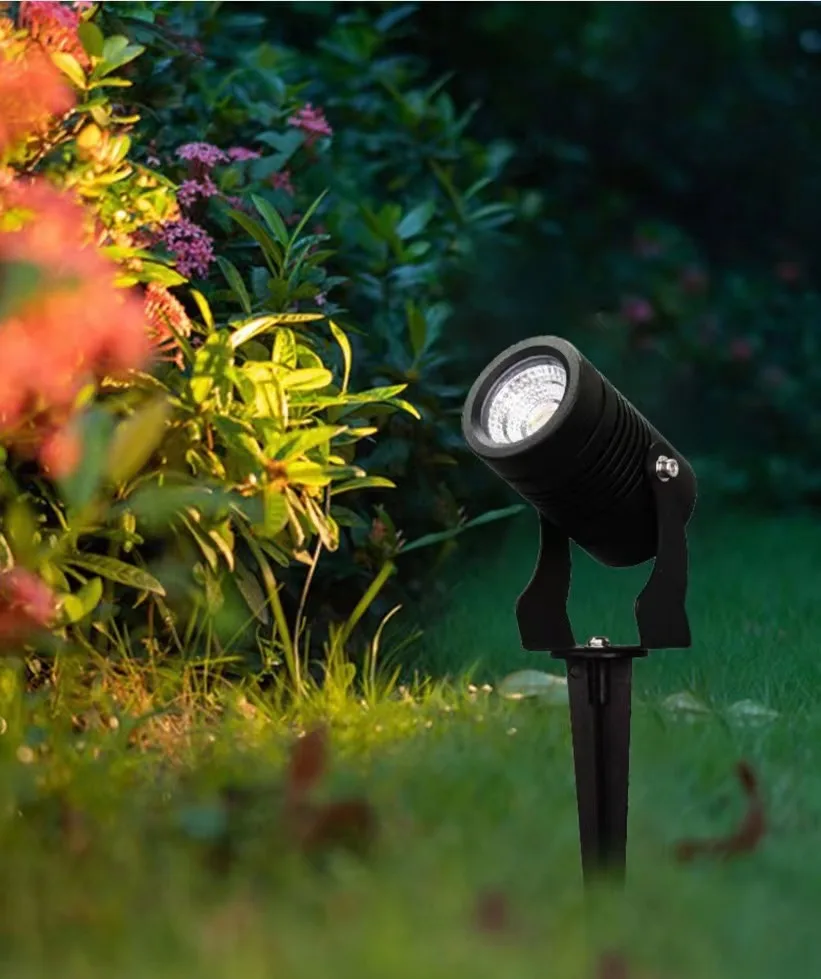 12v Waterproof Ip65 Aluminum 3w 5w 7w 10w Outdoor Pathway Spotlight Lawn Lamp Landscape Spot Light Led Spike Garden Light