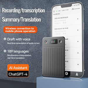 Mini Grabadora Portátil con Traducción por IA ChatGPT, Batería <span class=keywords><strong>de</strong></span> Larga Duración, <span class=keywords><strong>Pantalla</strong></span>, Formato <span class=keywords><strong>de</strong></span> Tarjeta, Grabadora <span class=keywords><strong>de</strong></span> Voz Digital con IA - Product Image 2