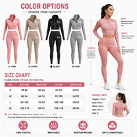 Conjunto de Yoga Casual de 3 Piezas con Logotipo Personalizado para Mujer, Leggings de Cintura Alta, Chaqueta Corta con Cierre Completo, Gorra a Juego, Secado Rápido, Ecológico, para Entrenamiento