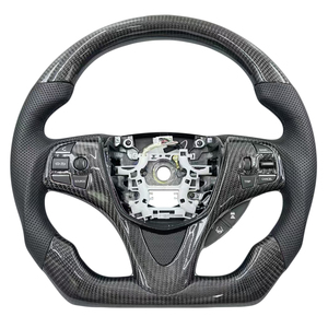 Volant de direction en cuir perforé en fibre de carbone pour Honda Acura Tlx, produits populaires - Product Image 1