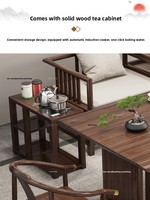 Nouvel ensemble table et chaises en bois massif fait main, durable, noir et or, grande planche, pour bureau et usage domestique, table basse polyvalente