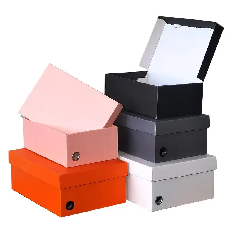 Carton rigide avec impression de logo personnalisée boîte d'emballage cadeau de chaussure magnétique de luxe à rabat ouvert boîtes en papier pliables pour vêtements