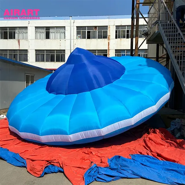 Blauwe Opblaasbare Ruimteschip Model Custom, Giant Opblaasbare Ufo