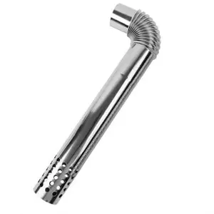 Extension de tuyau de foyer à bois massif, <span class=keywords><strong>Tube</strong></span> droit en acier inoxydable avec coude - Product Image 2