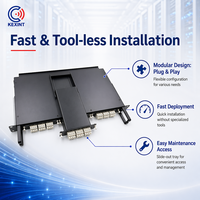 Caisson de Fibre Optique Kexint pour Montage en Rack, 72 Ports, Cassette Adaptateur Quad LC, Fabricant