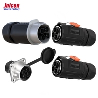 Connecteur Étanche Industriel Jnicon MJ32 à Verrouillage Rapide, Prise Aviation Métallique 4 Broches 80A, Mâle-Femelle, IP67