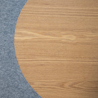Table à manger ovale en bois de style nordique avec base ronde et chaises pour la maison, les salons de thé et les cafés