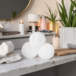 Discos de Algodón de 3 Capas Súper Suaves y de Alta Absorbencia, Blancos, Personalizables OEM/ODM, para Limpieza Facial, Maquillaje y Cuidado de la Piel, Venta Caliente en Tiktok - Product Image 1