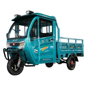 China Farm Use Green Energy Battery EEC/CE Certified Enclosed Electric Cargo Tricycle With Cab
