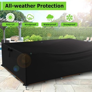 ผ้าคลุมกันฝุ่นสำหรับม้านั่งกลางแจ้งสีดำผ้าคลุมกันฝนสำหรับที่นั่งม้านั่งที่คลุมผ้าโพลีเอสเตอร์ทนทานผ้าคลุมโซฟา - Product Image 1