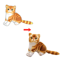 Chats d'animaux simulés confortables personnalisés divers jouets en peluche beaux jouets en peluche animaux en peluche jouets pour enfants