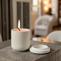 Bougies en céramique émaillée de luxe en gros – Pots réutilisables en grès parfumés pour l'aromathérapie et les cadeaux de mariage