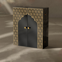 Boîte cadeau de luxe haut de gamme avec logo imprimé personnalisé Boîte d'emballage de présentation de parfum, cosmétique et bijoux Boîte cadeau personnalisée à double porte ouverte