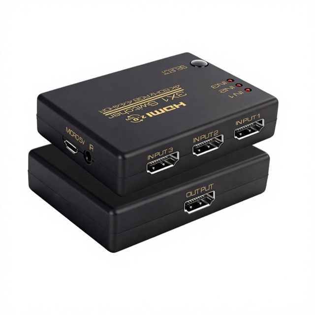 Justlink for 3X1 Switcher HDMI2.0 4K60Hz HDR HDCP2.2 IR Remote Auto Signal Switch Home Theater Conference Projector AV Project