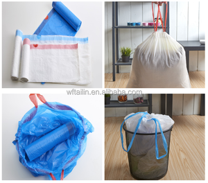 Custom Printed Drawstring Garbage Bags Durable & Strong Recyclable or Biodegradable <b>Materials</b> for Home & Office <b>Packaging</b> - Product Image 4