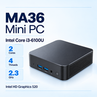Grosir Intel Core I3 6100U 8 16GB 256 512GB Layar Ganda WiFi Win10 11 Mini PC Gaming Komputer Desktop Mikro untuk Rumah dan Kantor
