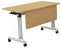 Table de formation pliable en bois mobile de conception moderne Bureau de conférence combiné avec roues pour l'école
