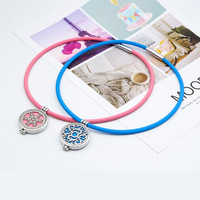 Collier minimaliste en acier inoxydable avec pendentif chaîne ajouré à ions négatifs, diffuseur d'aromathérapie pour huiles essentielles et parfums