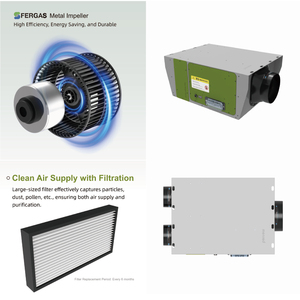 Système <span class=keywords><strong>de</strong></span> ventilation automatique à compensation d'air pour <span class=keywords><strong>cuisine</strong></span>, ventilateur <span class=keywords><strong>de</strong></span> plafond à micro-pression positive, solution CVC - Product Image 4