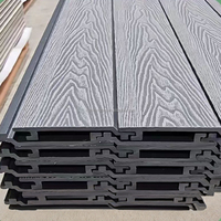 Panel de Pared Exterior de WPC Impermeable para Exteriores, Revestimiento Exterior para Jardín, Muestra Disponible