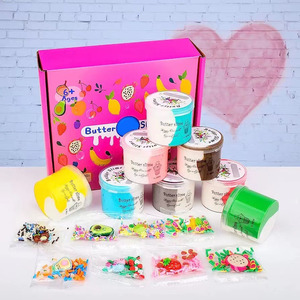 Kit de slime aux fruits pour filles, extensible et non collant, idéal pour les fêtes, avec slime fraise, cerise, breloques mignonnes, etc. - Product Image 4