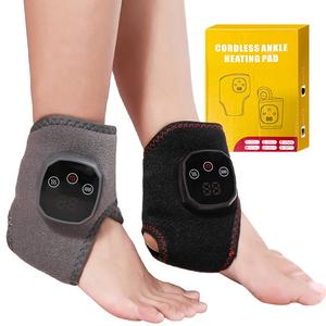 Chauffe-pieds électrique réglable 3 modes de qualité supérieure, compatible avec les pieds gauche et droit, avec support de cheville portable, thérapie par la chaleur, mini masseur de pieds - Product Image 1