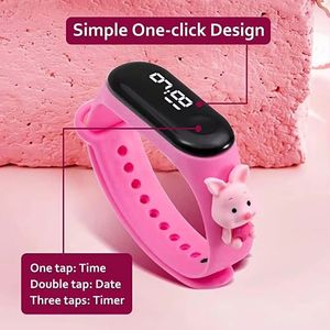 Kids Watch New Fashion Sports Silicone Bracelet Boys Girls <b>Cartoon</b> LED Digital Watch - Product Image 3