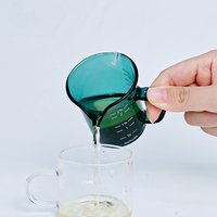 Gelas Ukur Kaca Borosilikat Hijau 70ml / 2.37oz Mini Pitcher Espresso Shot Creamer Syrup Small Server Kitchen Bar