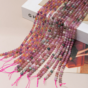 Nhà Máy Bán Buôn Đá Quý Tự Nhiên Đá Pha Lê Chữa Bệnh Đá Quý Bead Màu Hồng <span class=keywords><strong>Tourmaline</strong></span> Siêu Bảy 6Mm Vòng Loose Hạt - Product Image 2