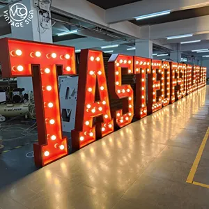 Original Factory Lights Sign Metal Letters Marquee Letter Wedding Company Business With Wholesale Price