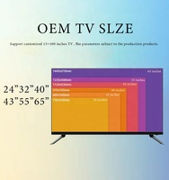 Smart TV de 24 pulgadas con pantalla estrecha, televisión LED de 24 pulgadas, 32, 40, 43, 50, 55, 65 pulgadas, resistente a caídas para habitación de hotel