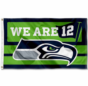 高品质 3x5 英尺足球队定制设计横幅 西雅图海鹰队旗帜 100% 聚酯纤维 有现货 适用于所有球队 - Product Image 5