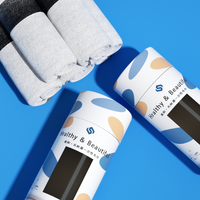 Boîte d'emballage cylindrique personnalisée biodégradable et écologique pour t-shirts, écharpes et vêtements avec fenêtre
