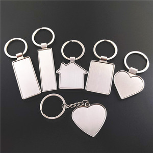 Hình Chữ Nhật Shape Antique Bạc Mạ Kẽm Hợp Kim Keyring Thăng Hoa Trống Kim Loại Keychain - Product Image 4