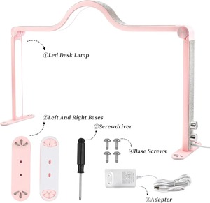 Lampe à ongles demi-lune 48W pour salon de beauté, extension de cils, lumière d'appoint de bureau avec interrupteur à bouton, lampe à ongles pliable LED demi-lune - Product Image 6