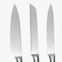 Meilleur fournisseur, ensemble de 5 couteaux de chef en acier inoxydable, tranchants et durables, étiquette privée OEM personnalisée