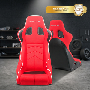 เบาะนั่งแบบสปอร์ตทรงบักเก็ตเต็มตัวรุ่น SSCUS D1-FABRIC พร้อมโครงเสริมความแข็งแรง ผ้าทอที่มีการยึดเกาะสูง ใช้ได้กับรถยนต์ทั่วไป เพื่อการควบคุมและความสบายขั้นสูงสุด - Product Image 1