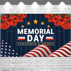 Toile de fond photo personnalisable pour le Memorial Day et le Jour de l'Indépendance, bannière décorative pour fête, arrière-plan photographique - Product Image 1