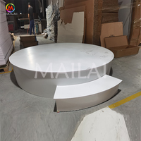 Plateforme de scène ronde en acrylique blanc en vente chaude, décoration de mariage, toile de fond pour scène d'événement