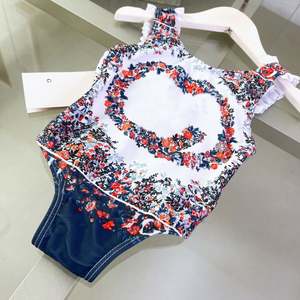 Traje de Baño de Una Pieza con Estampado Floral para Niñas, Marca de Lujo de Diseñador, Ropa Deportiva Sexy y Transpirable, Talla Grande para Niñas - Product Image 3