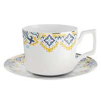 Assiettes de Dîner en Porcelaine Bleue à Motifs Floraux, Vente en Gros Direct Usine, Service de Table Vintage Style Italien en Porcelaine Fine Personnalisable